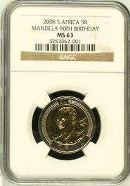 2008 MANDELA BIRTHDAY MS63 - 1 AVAILABLE - COMPLETE YOUR COLLECTION